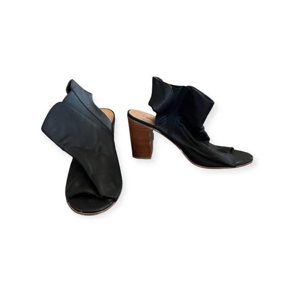 Crown Vintage booties boots black open toe NOVA - Picture 1 of 11